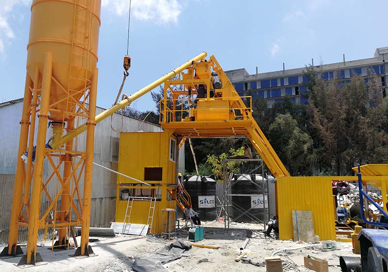 YHZG35 Free Foundation Concrete Batching Plant in Maldives