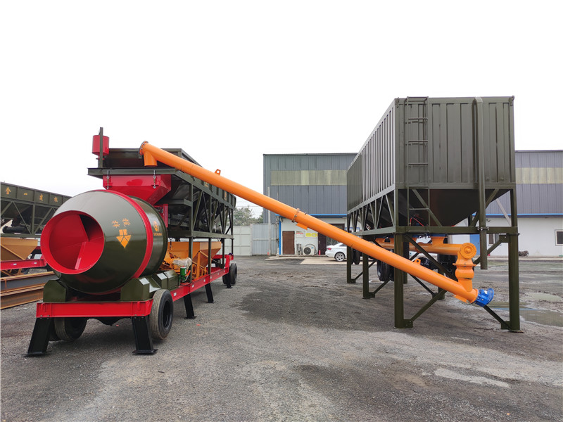 Mobile concrete batching plant installed in Sri Lanka