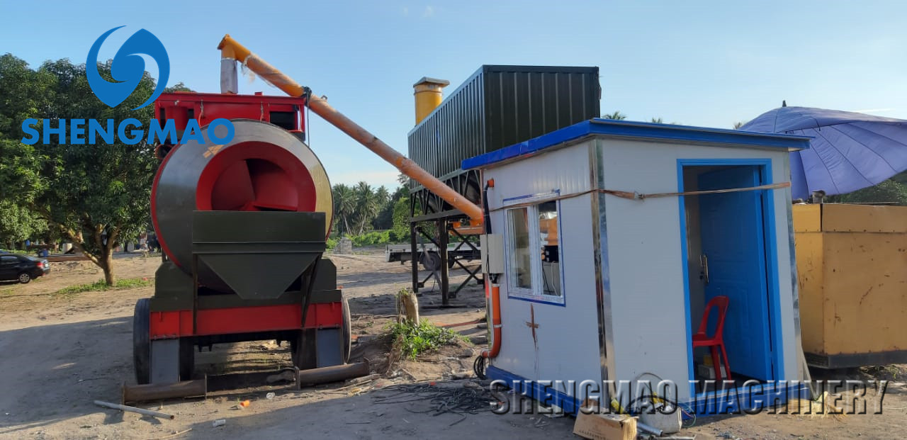 60m3/h mobile concrete batching plant in Philippine