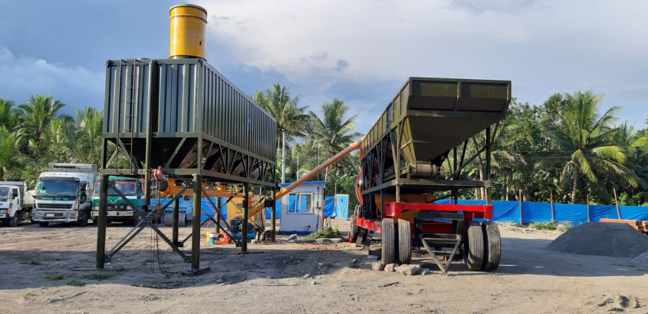 mobile batching plant finished installation in Philippine