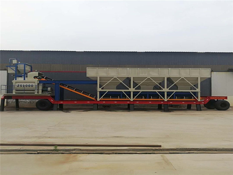 Pictures of NYHZS series of mobile concrete batching plant