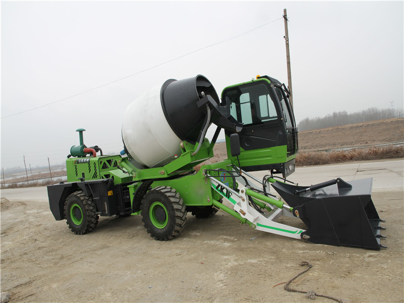 self loading concrete mixer