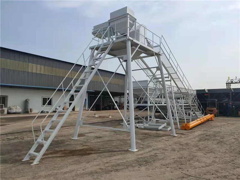 60m3/h dry mix concrete batching plant delivered to Philippine