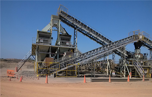 stationary stone crushing plant