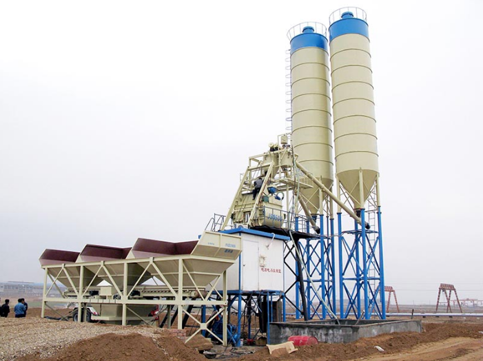 Stationary concrete batching plants