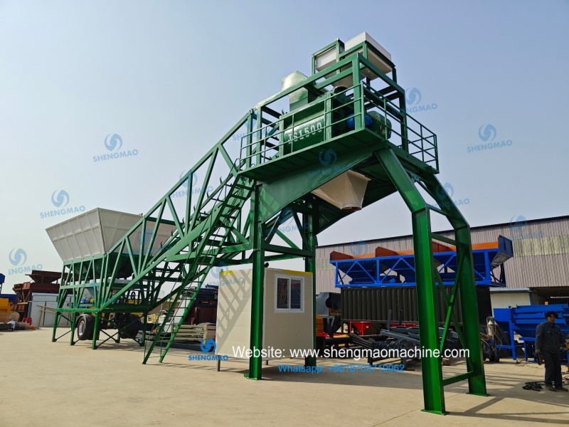 YHZS90 mobile concrete mixing station to Romania