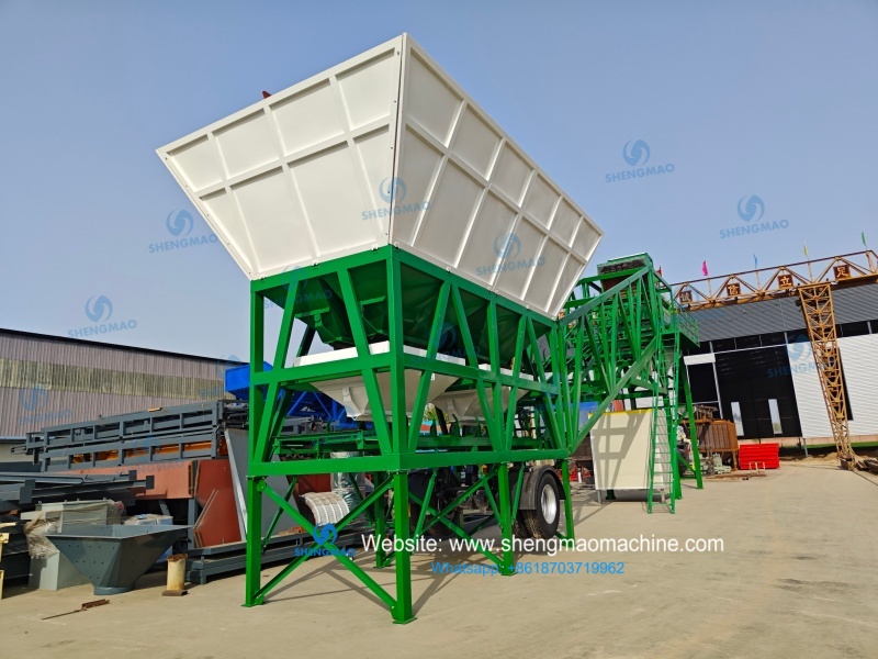 YHZS90 mobile concrete mixing station to Romania