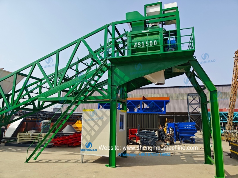 YHZS90 mobile concrete mixing station to Romania