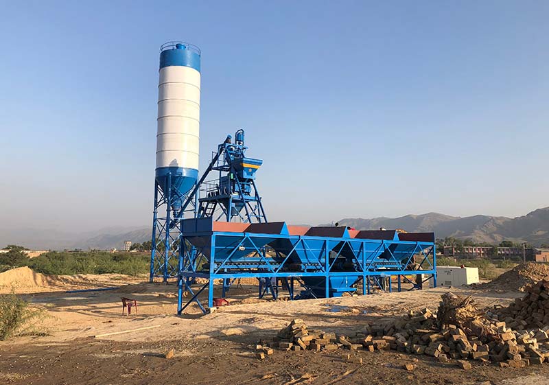 HZS25 Concrete Batching Plant in Pakistan