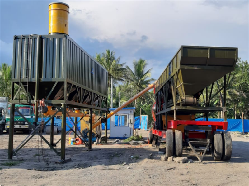 mobile concrete batching plant finished installation in Philippine