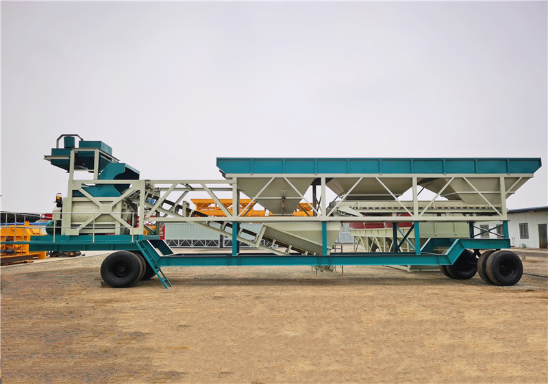 35m3/h Mobile concrete mixing plant