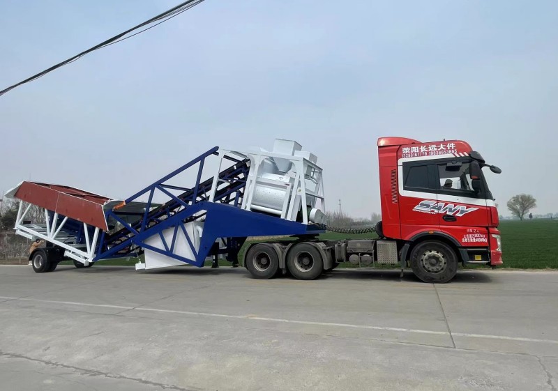 Mobile concrete mixer plant to Kenya