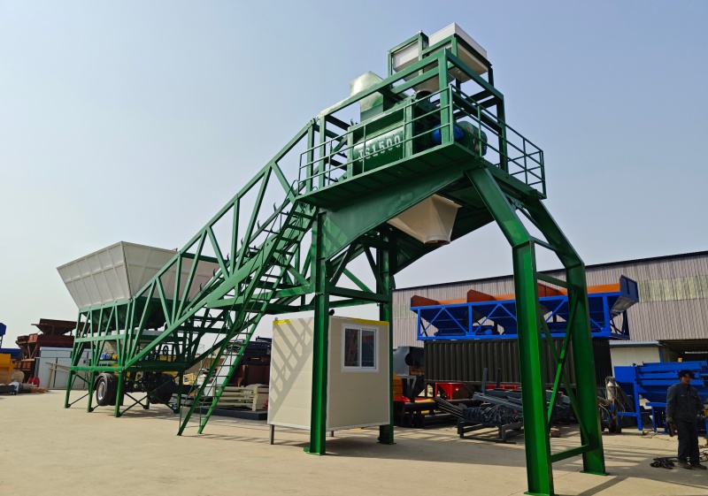 YHZS90 mobile concrete mixing station to Romania