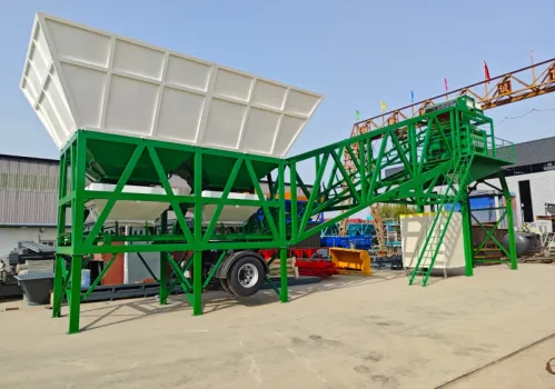 Mobile concrete mixing station to Romania